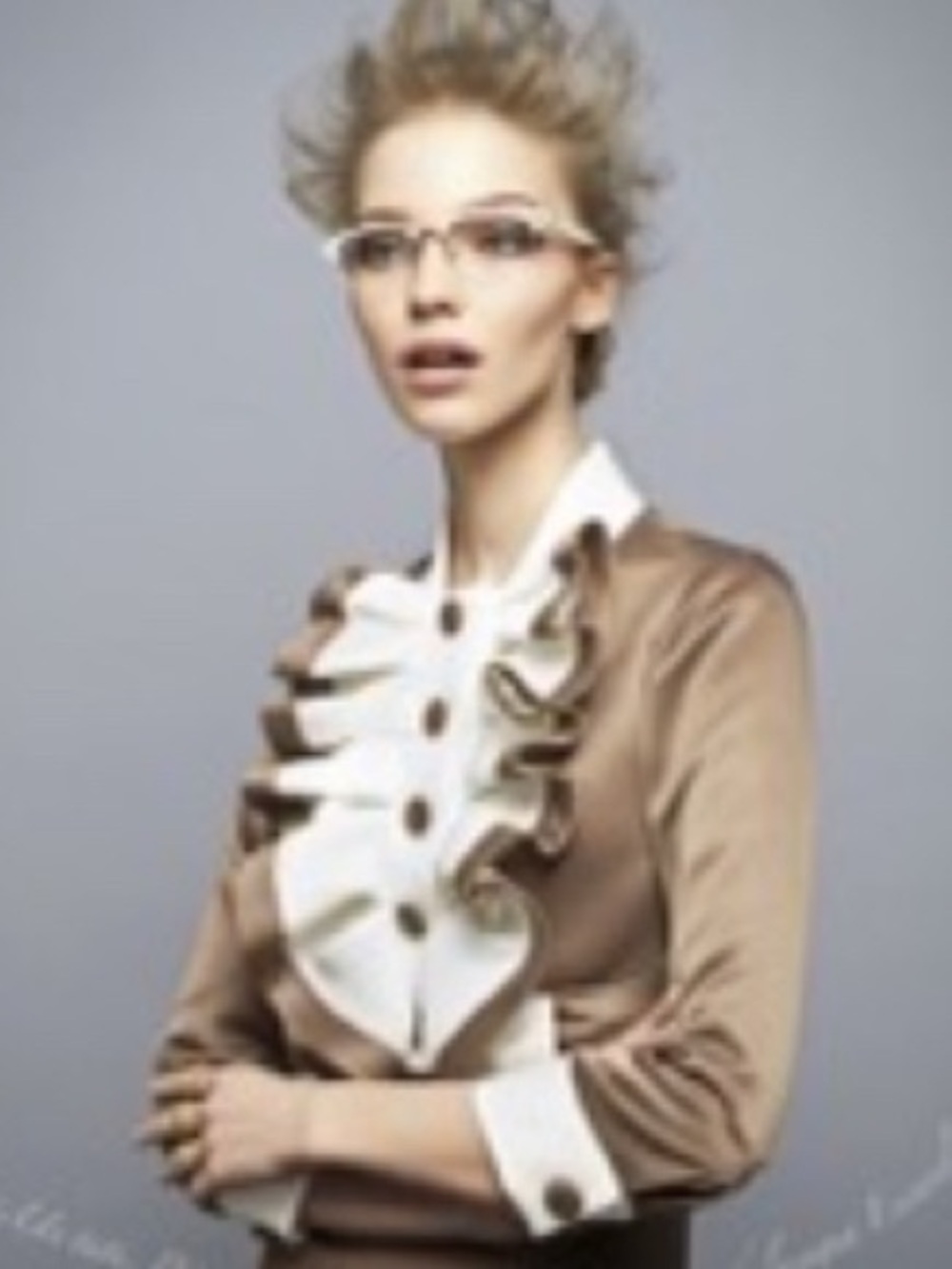Marc Jacobs RUNWAY - Elegant Beige and White Ruffle stunning Dress